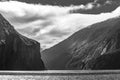 Majestic hills of Milford Sound, Fiordland, New Zealand Royalty Free Stock Photo