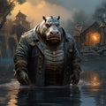 High Fantasy Hippopotamus Inspired By Darkest Dungeon