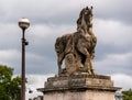 Majestic Horse Statue on Pont d& x27;IÃÂ©na, Paris, France