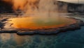 Majestic hot springs, boiling beauty in nature generated by AI