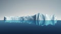 A Majestic Iceberg Drifting in the Vast Ocean