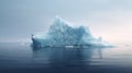 A Majestic Iceberg Floating on the Calm Waters Royalty Free Stock Photo