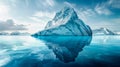 Majestic Iceberg Reflection in Arctic Waters. Generative ai