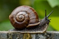 Majestic image of a helix pomatia, also known as Roman snail Royalty Free Stock Photo