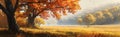 Sunset Majesty in Autumn Landscape Wallpaper and Design, Generative AI Royalty Free Stock Photo