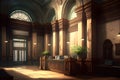 Majestic interior of the bank Royalty Free Stock Photo