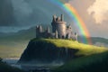 a majestic Irish castle on St. Patrick\'s Day