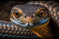 majestic king cobra snake coiled up ready to attack Royalty Free Stock Photo