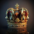 Majestic king or queen royal crown. Generative AI Royalty Free Stock Photo