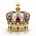 Majestic king or queen royal crown. Generative AI Royalty Free Stock Photo