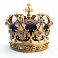 Majestic king or queen royal crown. Generative AI Royalty Free Stock Photo