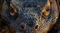 Majestic komodo dragon close up with ancient wisdom, photorealistic style by burrard lucas nicklen