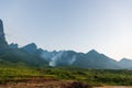 The majestic landscape with beauty mountain range, stream and rice field part 7 Royalty Free Stock Photo