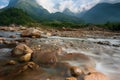 The majestic landscape with beauty mountain range, stream and rice field part 16 Royalty Free Stock Photo