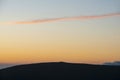 Majestic landscape image at sunset over Dartmoor National Park in Engand with beautiful soft pastel colors