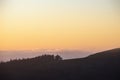 Majestic landscape image at sunset over Dartmoor National Park in Engand with beautiful soft pastel colors