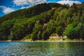 Majestic landscape on the Roznow lake, Poland