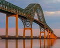 Laviolette Bridge Across The St. Lawrence River Royalty Free Stock Photo