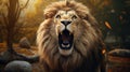 Surprised Lion Roaring: Photorealistic Concept Art By Beeple