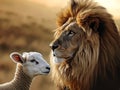 Majestic Lion and Lamb