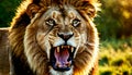 Lion's Roar at Sunset Royalty Free Stock Photo