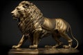 Majestic Lion Statue. AI Royalty Free Stock Photo