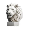 Majestic lion statue, symbol of strength and danger Royalty Free Stock Photo