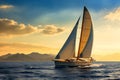 Majestic Luxury yacht sea cruise. Generate Ai Royalty Free Stock Photo