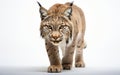 A Majestic Lynx on the white background -Generative Ai