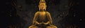 Majestic Mahavira Statue: A Vibrant Abstract Banner, generative AI