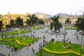 The majestic main square of Lima in Peru