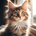 A Tiny Furball Unleashing Endearing Charm in Every Purr. Generative ai for illustrations Royalty Free Stock Photo