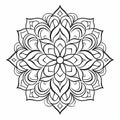 Majestic Mandala Flower Coloring Pages With Abstract Simplicity