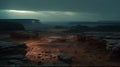 Majestic Mars: Golden City Glows in Breathtaking Dusk Shot