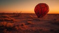 Sunset Balloon on Martian Horizon: Captured with Sony A9 and 35mm Lens for Ultimate Visual Experience