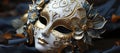Majestic Masquerade: Elegance and Mystery Behind the Golden Mask.