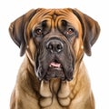 Majestic Mastiff: A Captivating Portrait In White