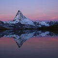 Majestic Matterhorn reflecting in Lake Stellisee