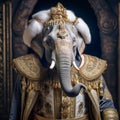 Majestic Memory: Elephant's Royal Portrait