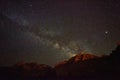 Majestic Milky Way Over Sedona Terrain at Night Royalty Free Stock Photo