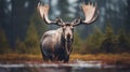 Majestic Moose: A Nature-inspired Image Of A Powerful Forest Dweller