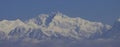 majestic mount kangchenjunga, snowcapped himalaya mountains from lepcha jagat near darjeeling hill station