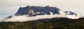 Majestic mount Kinabalu. The highest mountain in Southeast Asia. Royalty Free Stock Photo