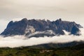 Majestic mount Kinabalu. The highest mountain in Southeast Asia. Royalty Free Stock Photo