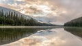 Majestic mountain lake in Manning Park, British Columbia, Canada. Royalty Free Stock Photo