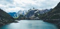 Majestic mountain lake in Switzerland.