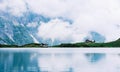 Majestic mountain lake in Switzerland.