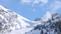 Majestic Mountain Peaks with beautiful sky. Existential Thoughts Nature. Winter landscape. 4k