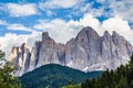 Majestic mountain picks of Geisler Odle Dolomites.