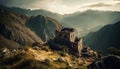 Majestic mountain range, ancient ruins, and Chinese culture in Jinshangling generated by AI Royalty Free Stock Photo